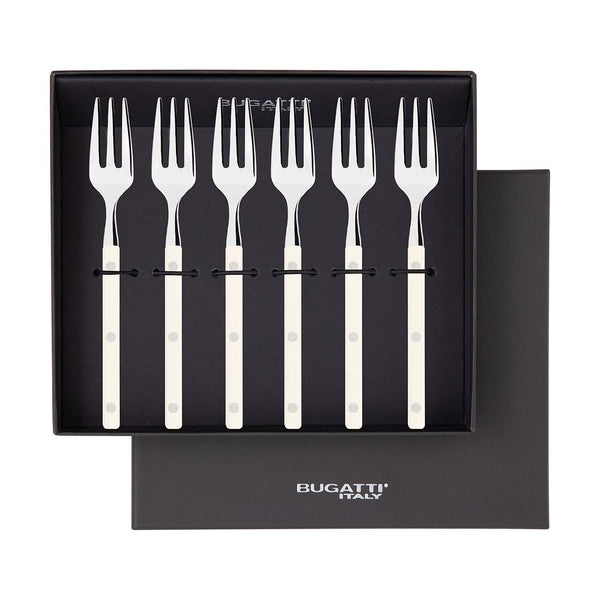 Allegra Cocktail / Cake Fork Set - Ivory