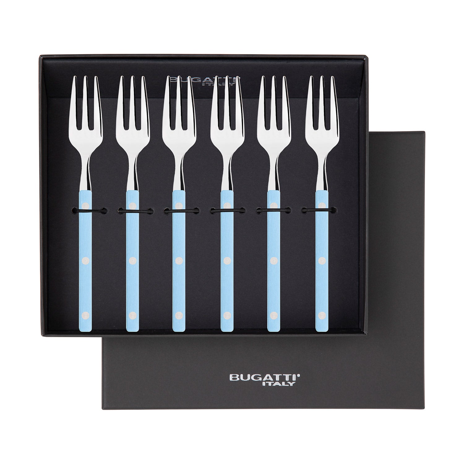 Allegra Cocktail / Cake Fork Set light - blue-Casa Bugatti USA