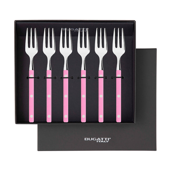 Allegra Cocktail / Cake Fork Set - Hot Pink