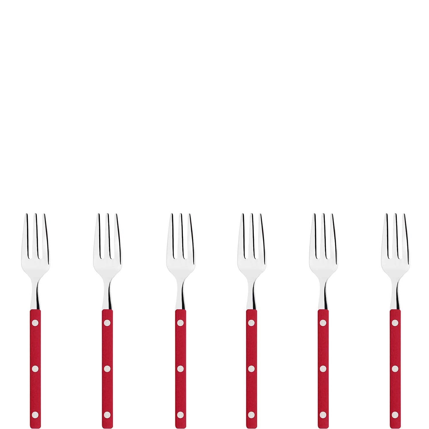 Allegra Cocktail / Cake Fork Set - red-Casa Bugatti USA