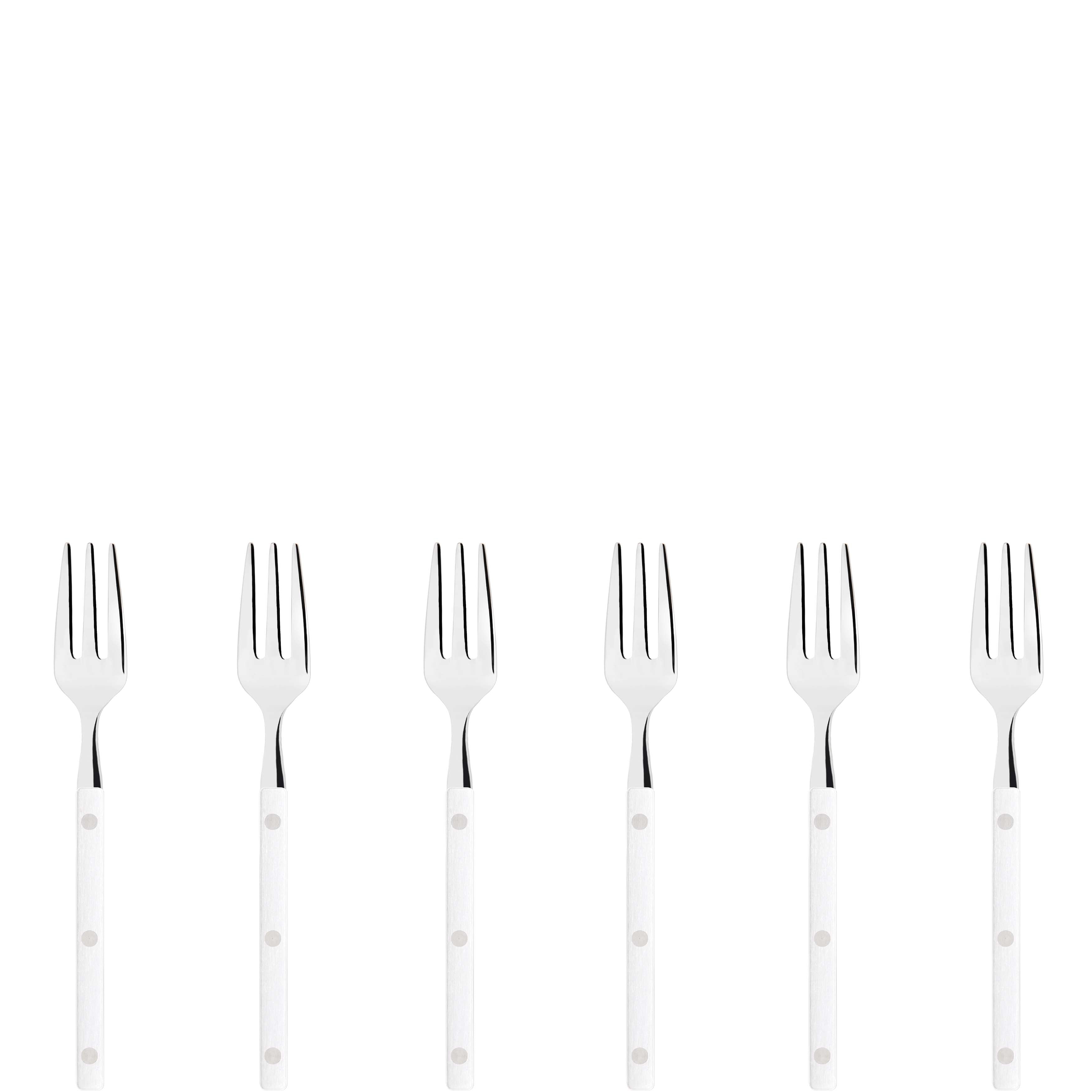 Allegra Cocktail / Cake Fork Set - White-Casa Bugatti USA