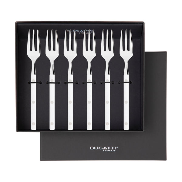 Allegra Cocktail / Cake Fork Set - White