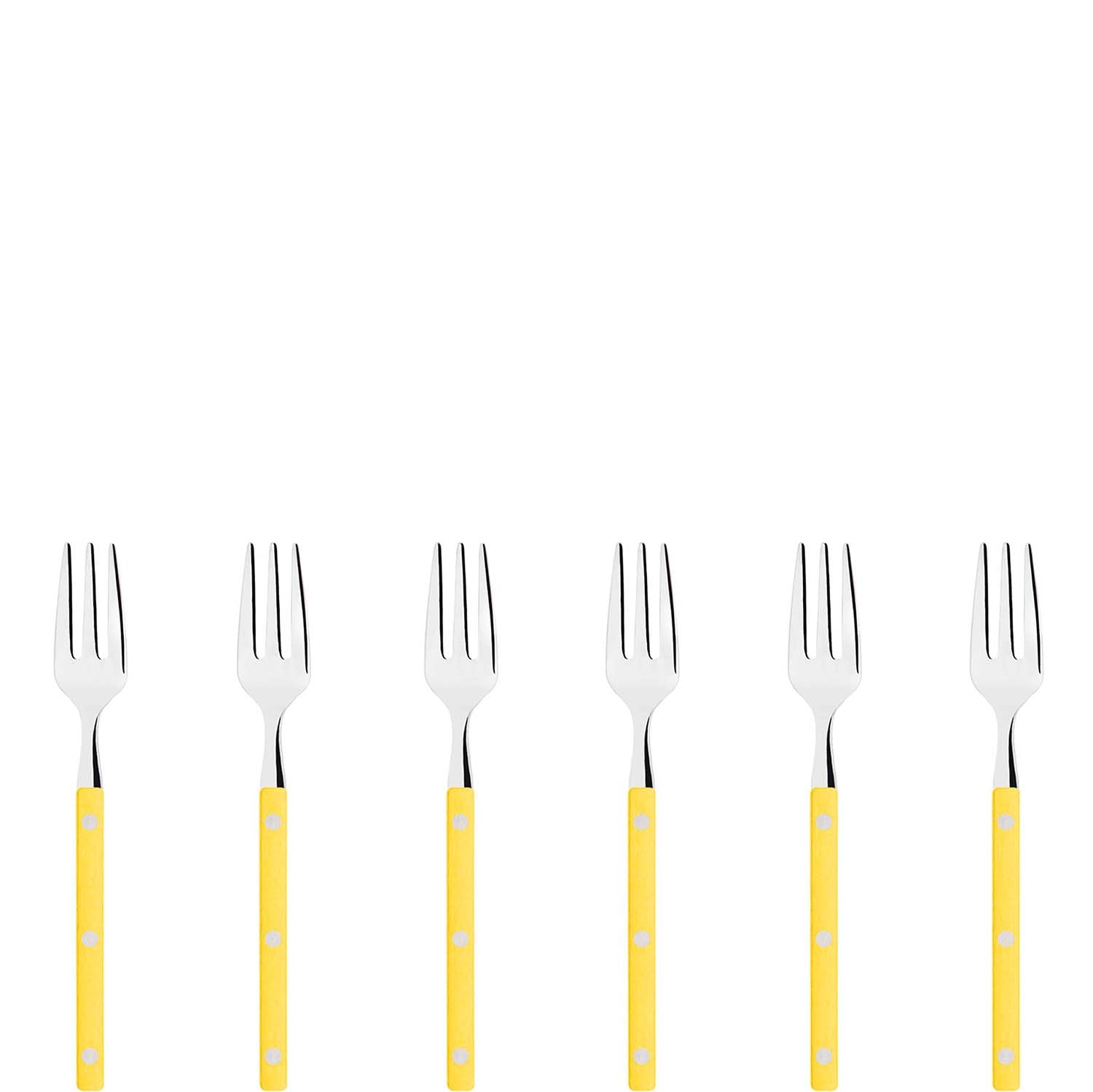 Allegra Cocktail / Cake Fork Set - bright yellow-Casa Bugatti USA