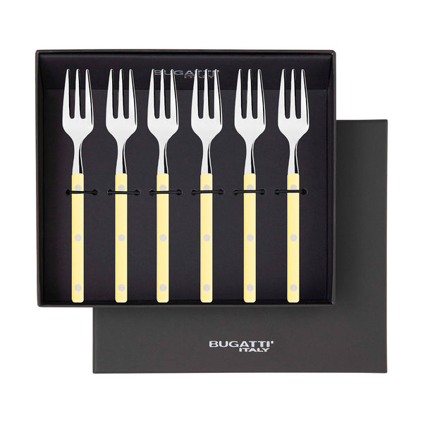 Allegra Cocktail / Cake Fork Set yellow dragon