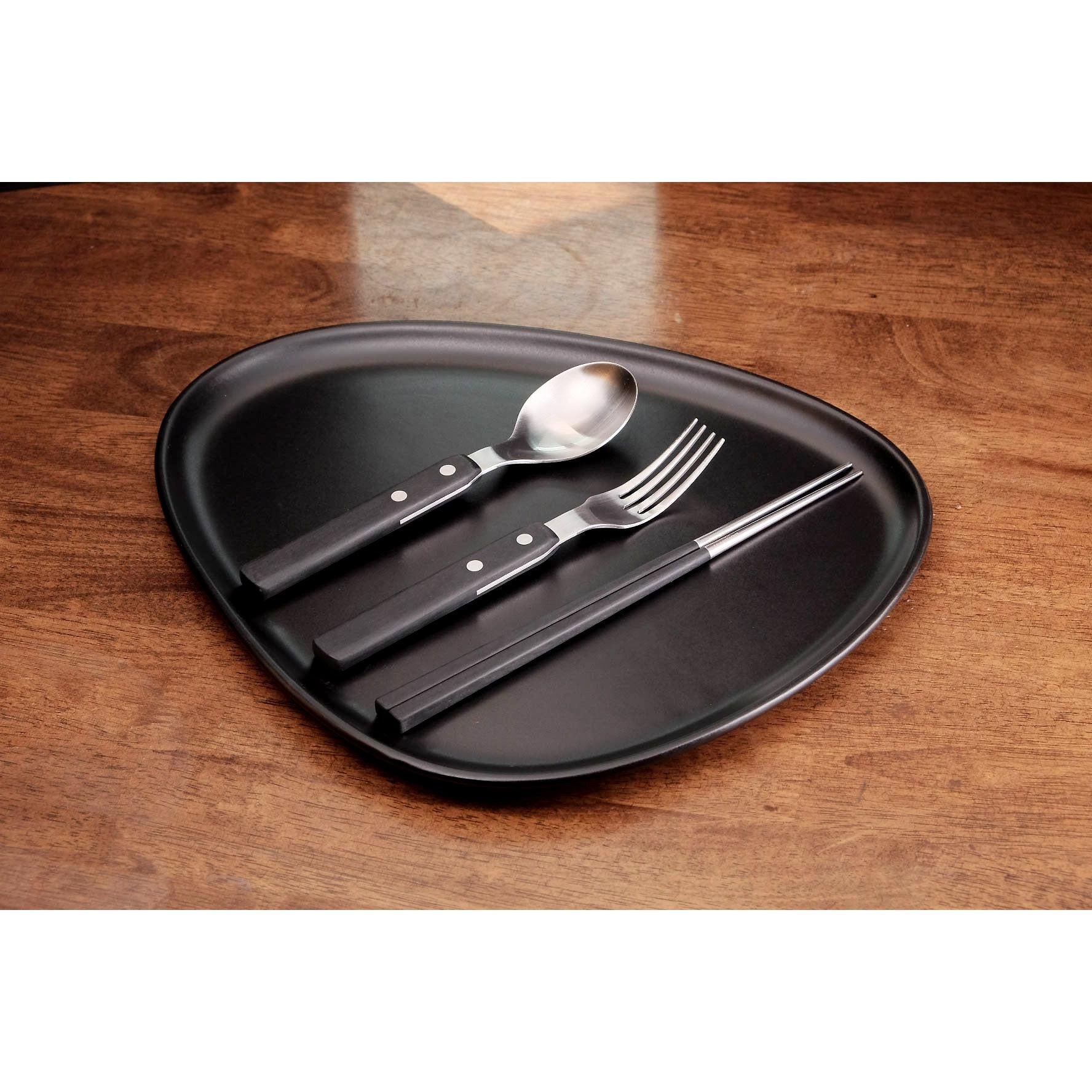 ALPI 5 Piece Place setting - Black-Casa Bugatti USA