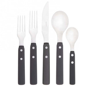 ALPI 5 Piece Place setting - Black-Casa Bugatti USA