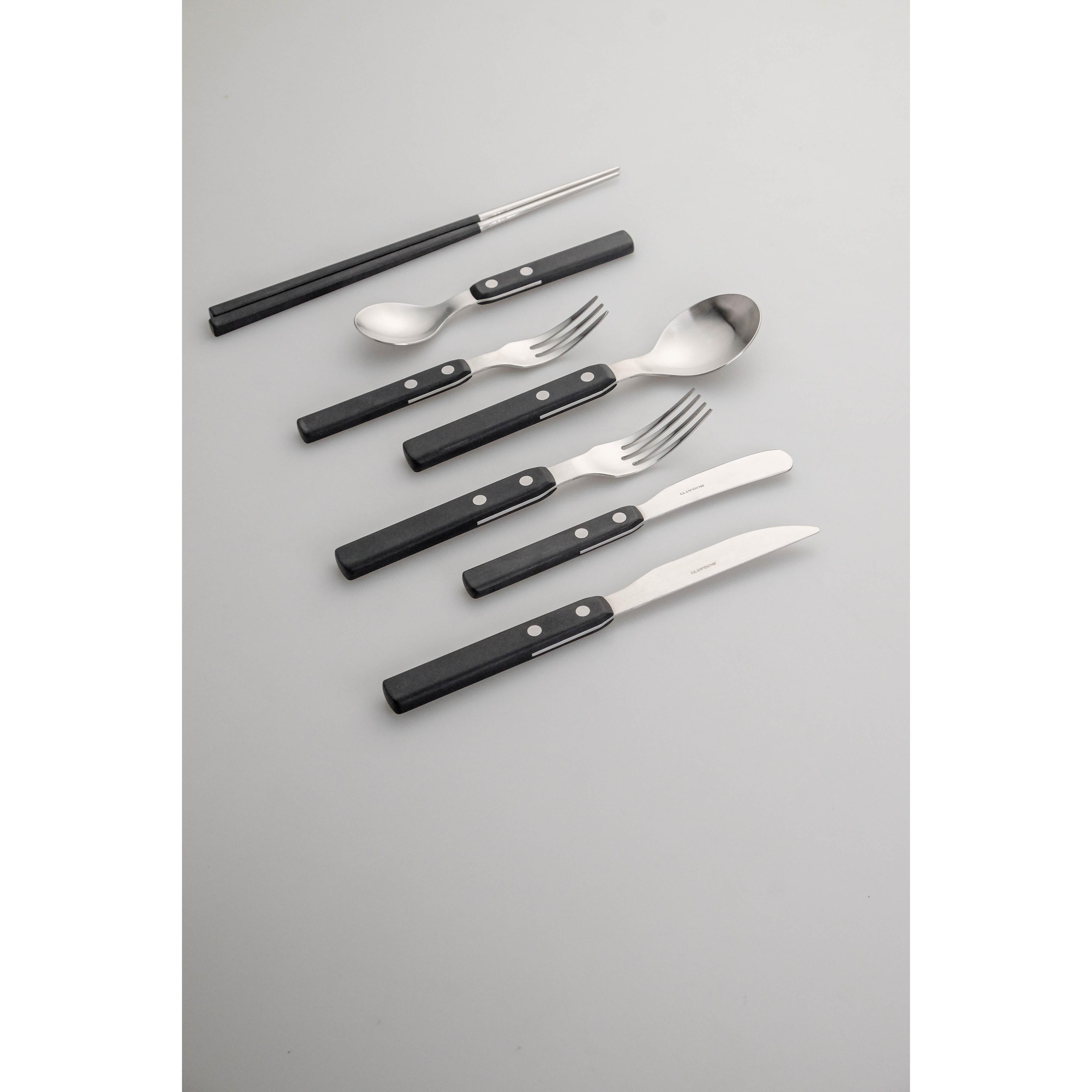 ALPI 6 Piece Steak knife Set black-Casa Bugatti USA
