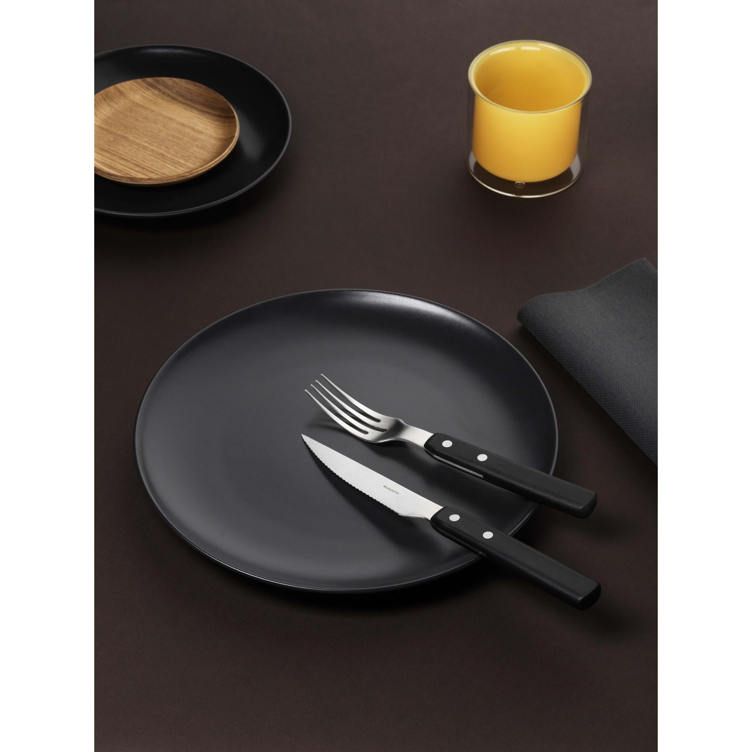 ALPI 6 Piece Steak knife Set black-Casa Bugatti USA