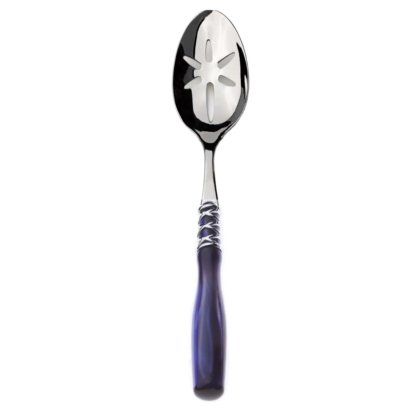 Arianna Slotted Serving Spoon - blue