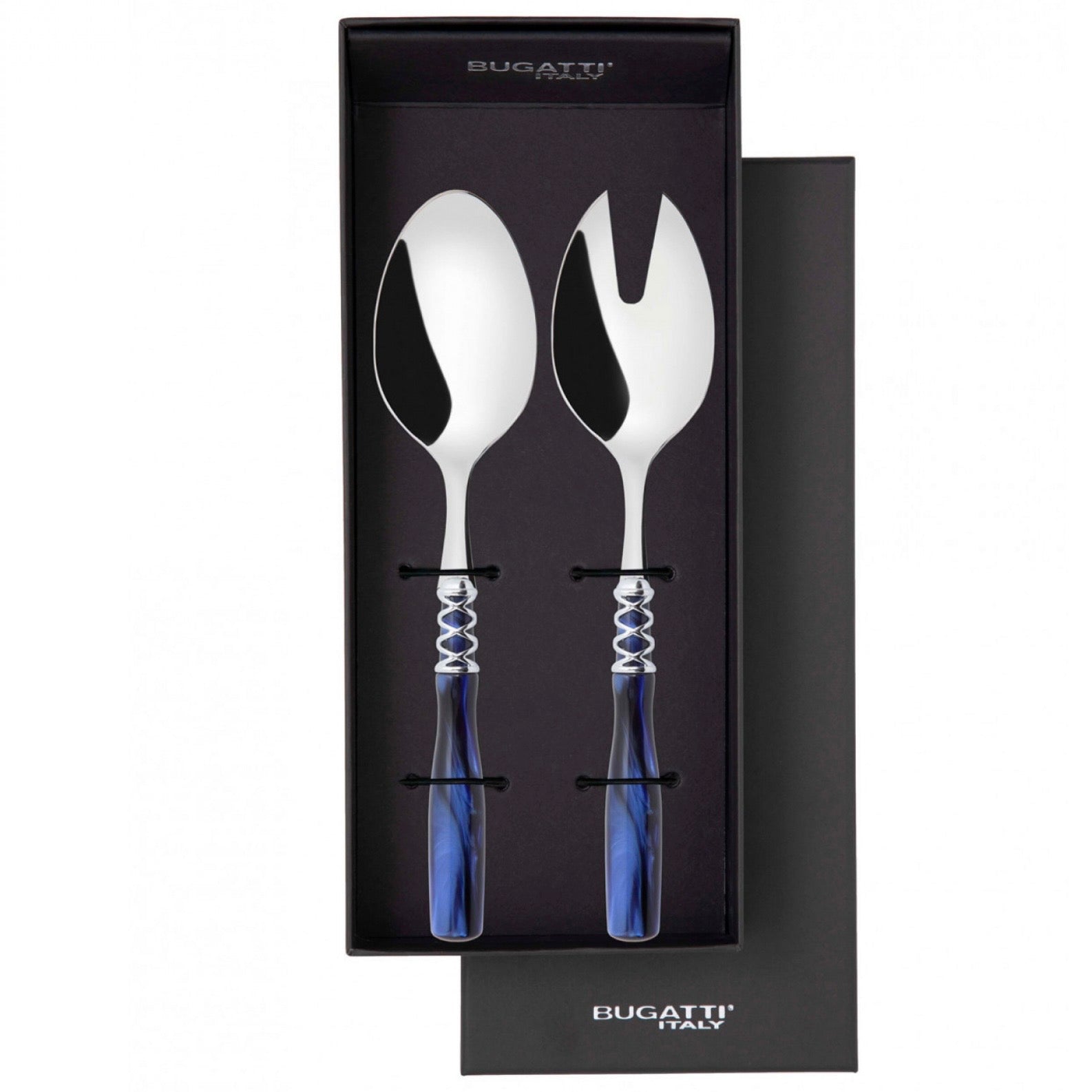 Arianna 2 Piece Salad Servers - Blue-Casa Bugatti USA