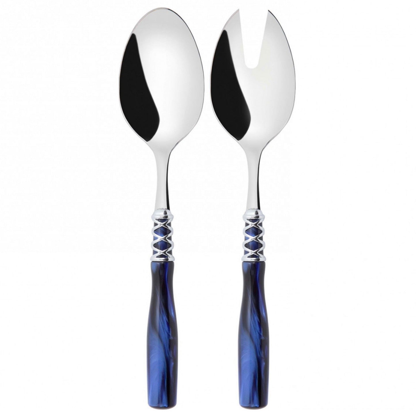 Arianna 2 Piece Salad Servers - Blue-Casa Bugatti USA
