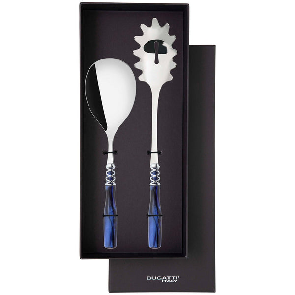 Arianna Brilliant 2 Piece Pasta Set in gift box - Royal Blue