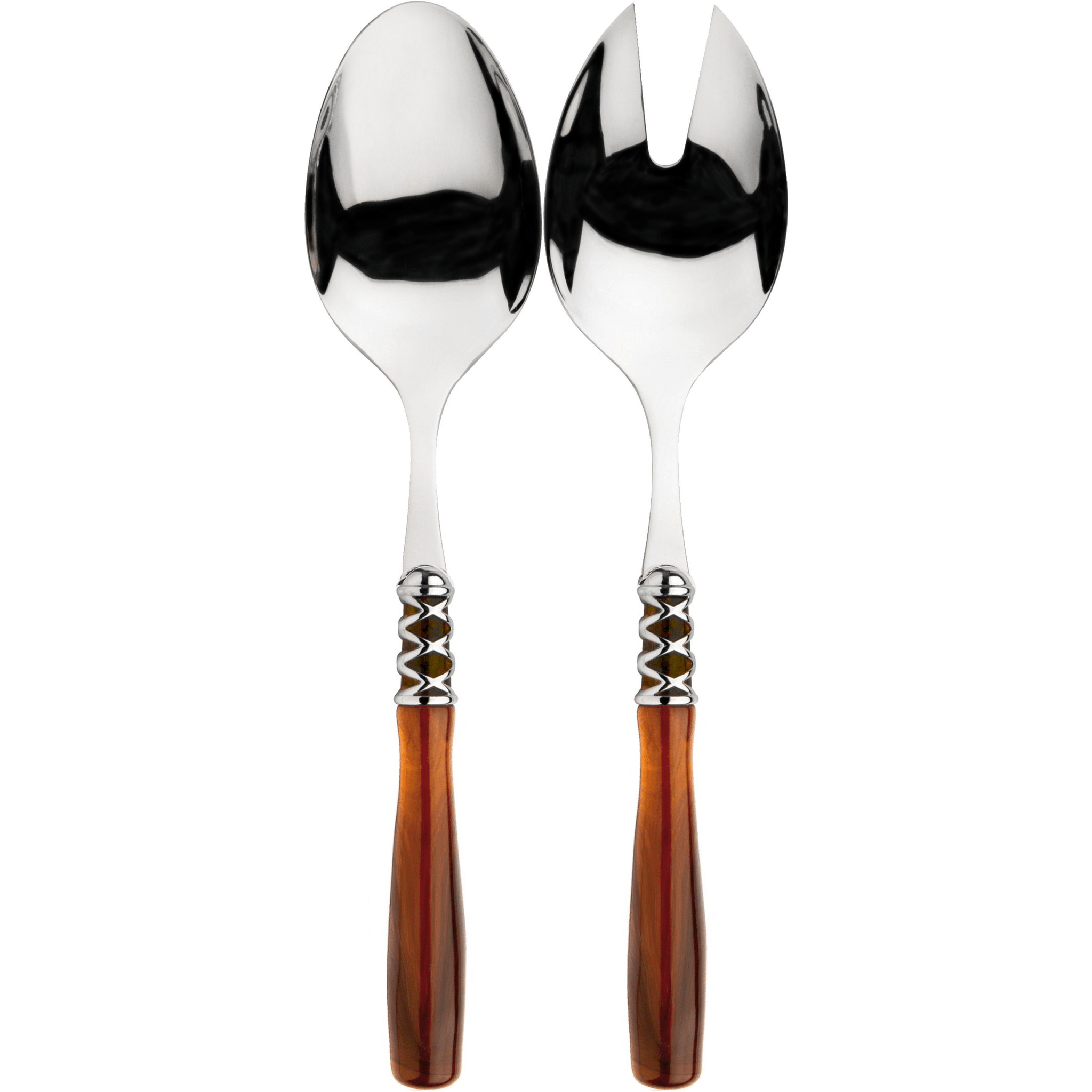 Arianna 2 Piece Salad Serving Set tortoise shell-Casa Bugatti USA