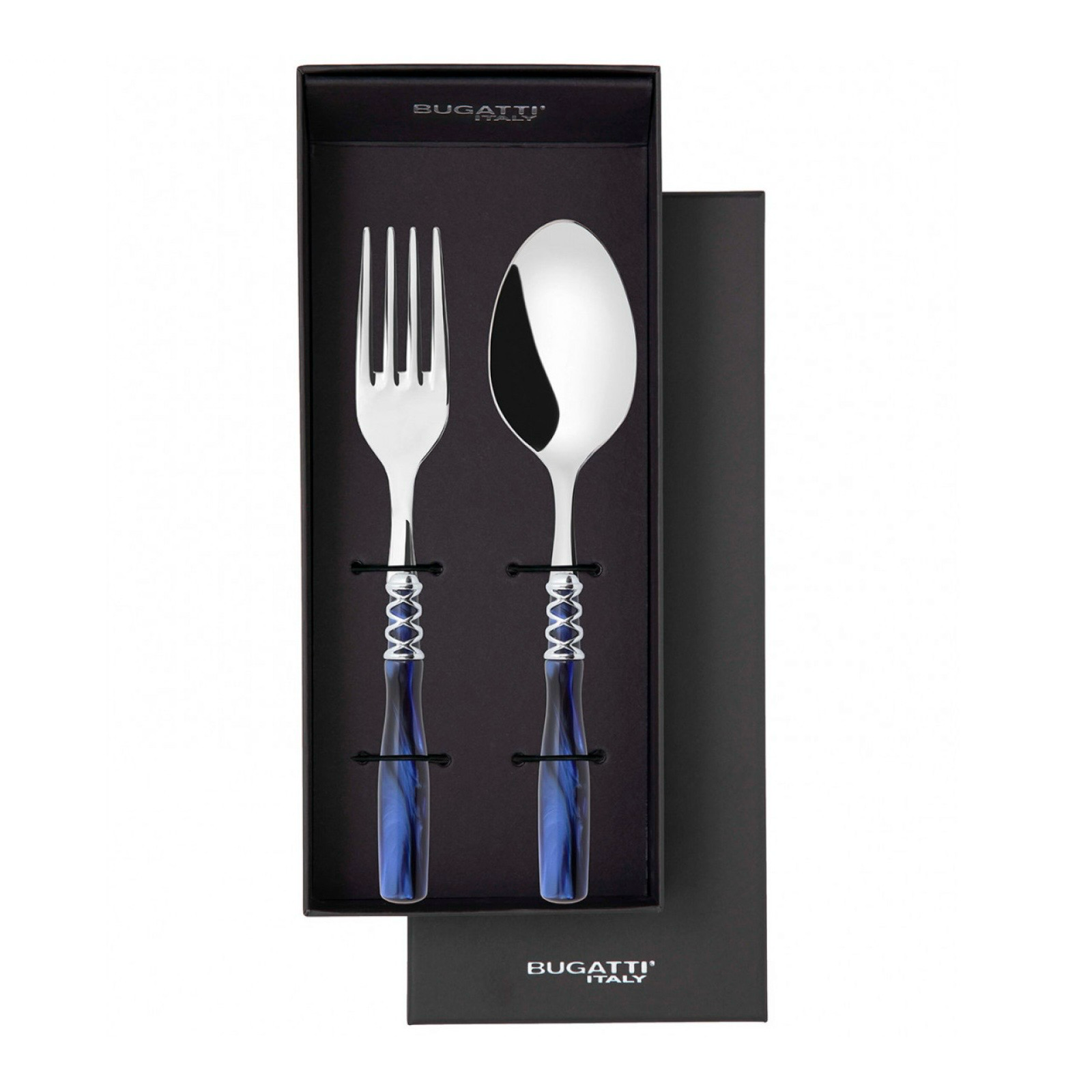 Arianna 2 Piece Serving Set Royal Blue-Casa Bugatti USA