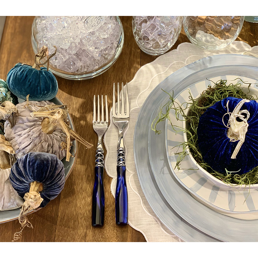 Arianna 5 Piece Place Setting - ROYAL BLUE-Casa Bugatti USA