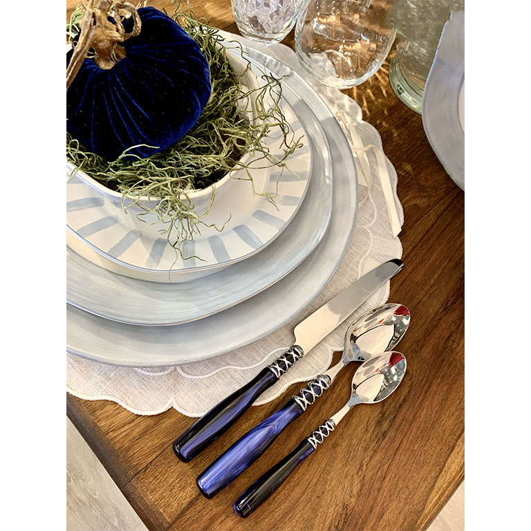 Arianna 5 Piece Place Setting - ROYAL BLUE-Casa Bugatti USA