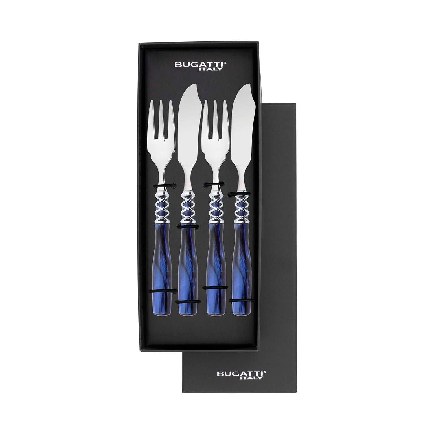 Arianna Brilliant 12 Pieces Fish Set - Royal Blue