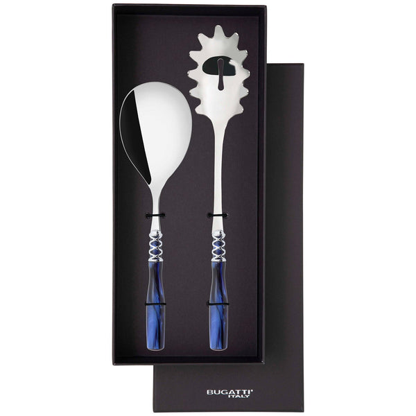 Arianna Brilliant 2 Piece Pasta Set in gift box - Royal Blue