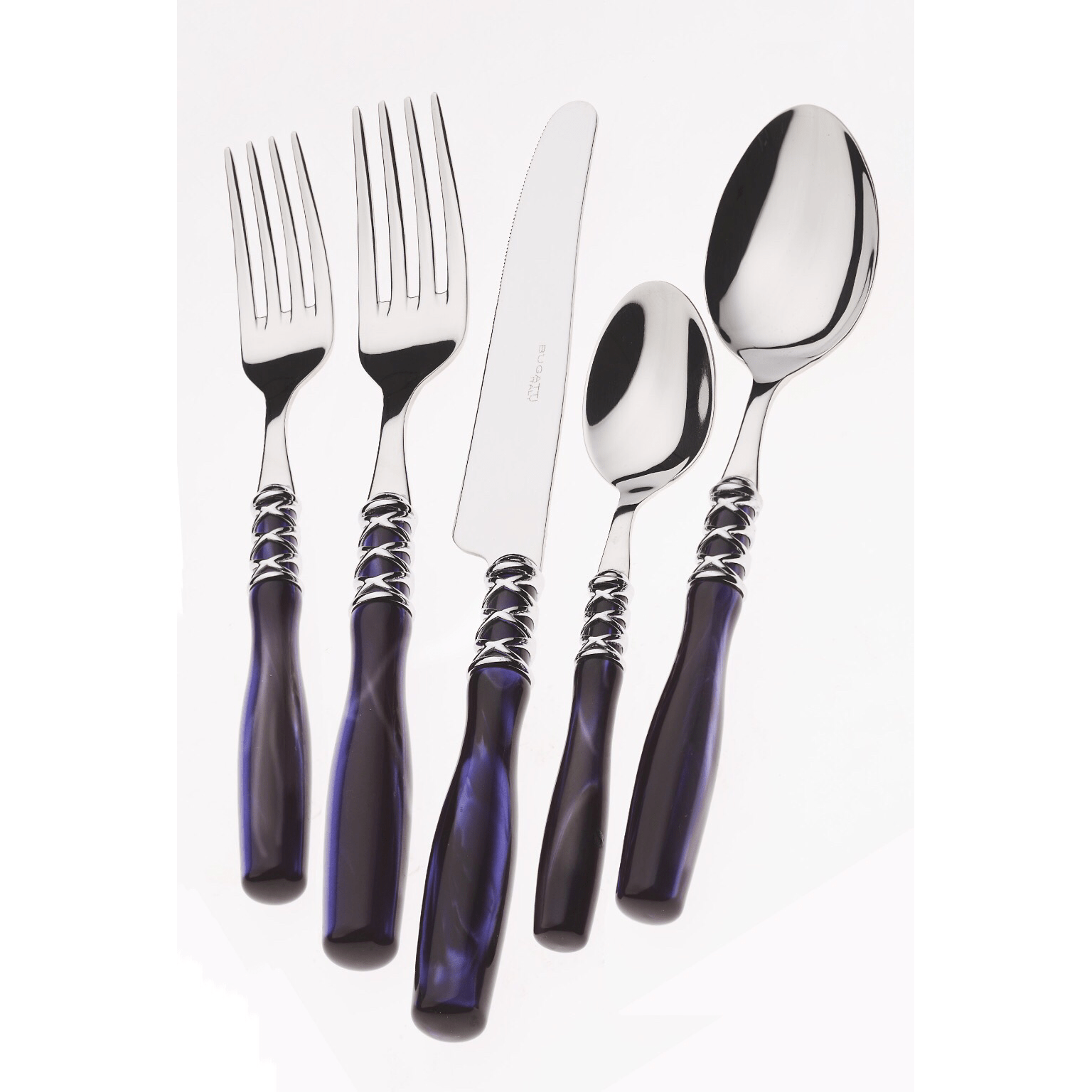 Arianna Brilliant 5 Piece Place Setting - ROYAL BLUE-Casa Bugatti USA