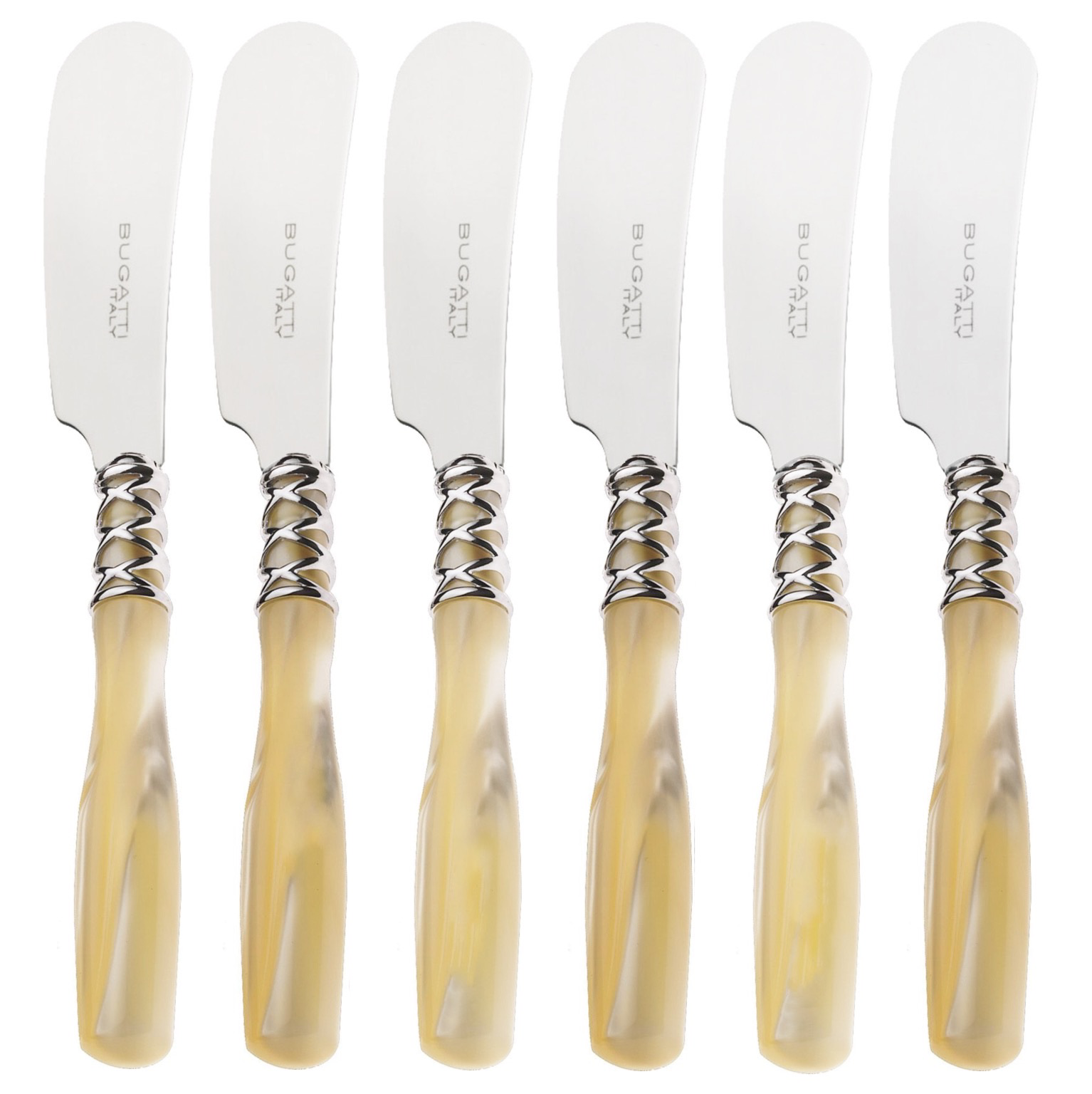 Arianna Butter Knives / Spreaders Set - IVORY-Casa Bugatti USA