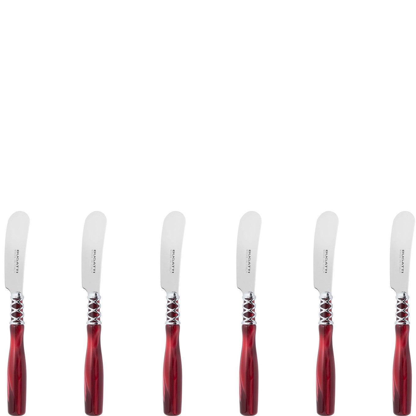 Arianna Spreader / Butter Knife Set - Burgundy-Casa Bugatti USA