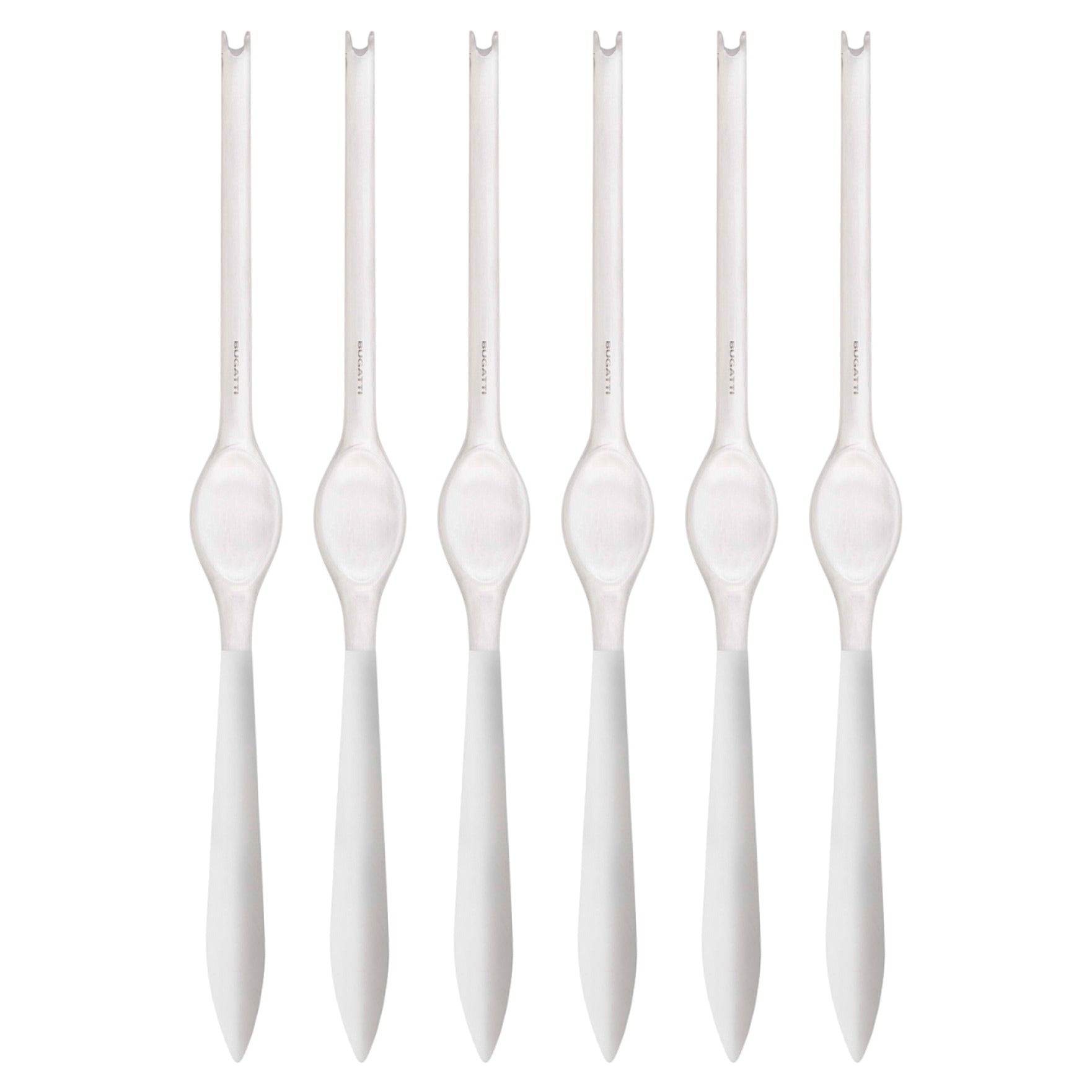 Ares Brushed Lobster Pick Set, White — Casa Bugatti