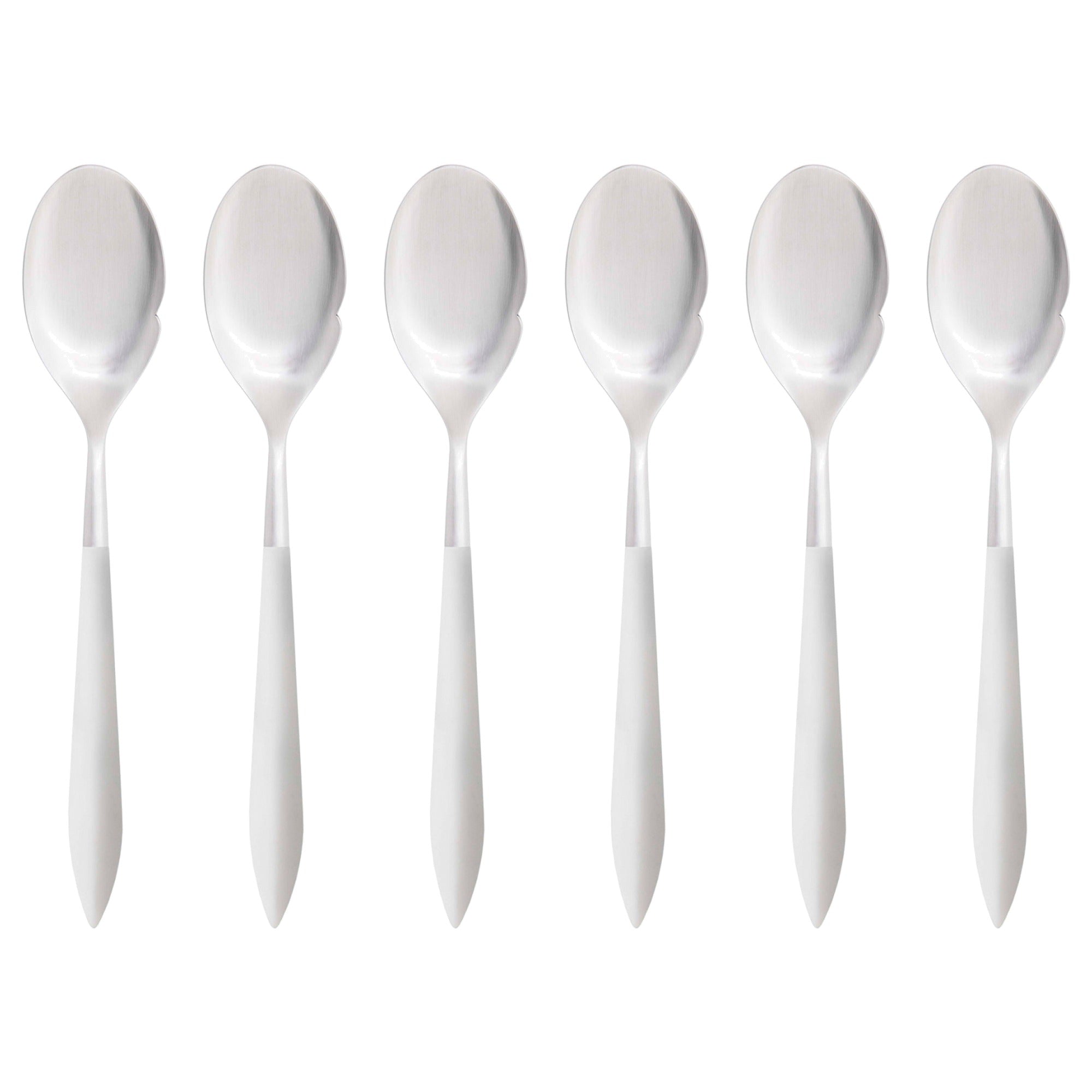 Ares Brushed Gourmet Spoon Set, White — Casa Bugatti