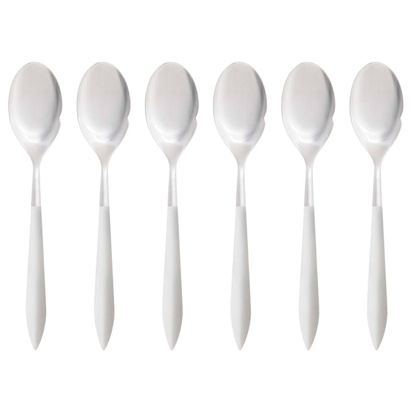 Ares Brushed Gourmet Spoon Set, White — Casa Bugatti