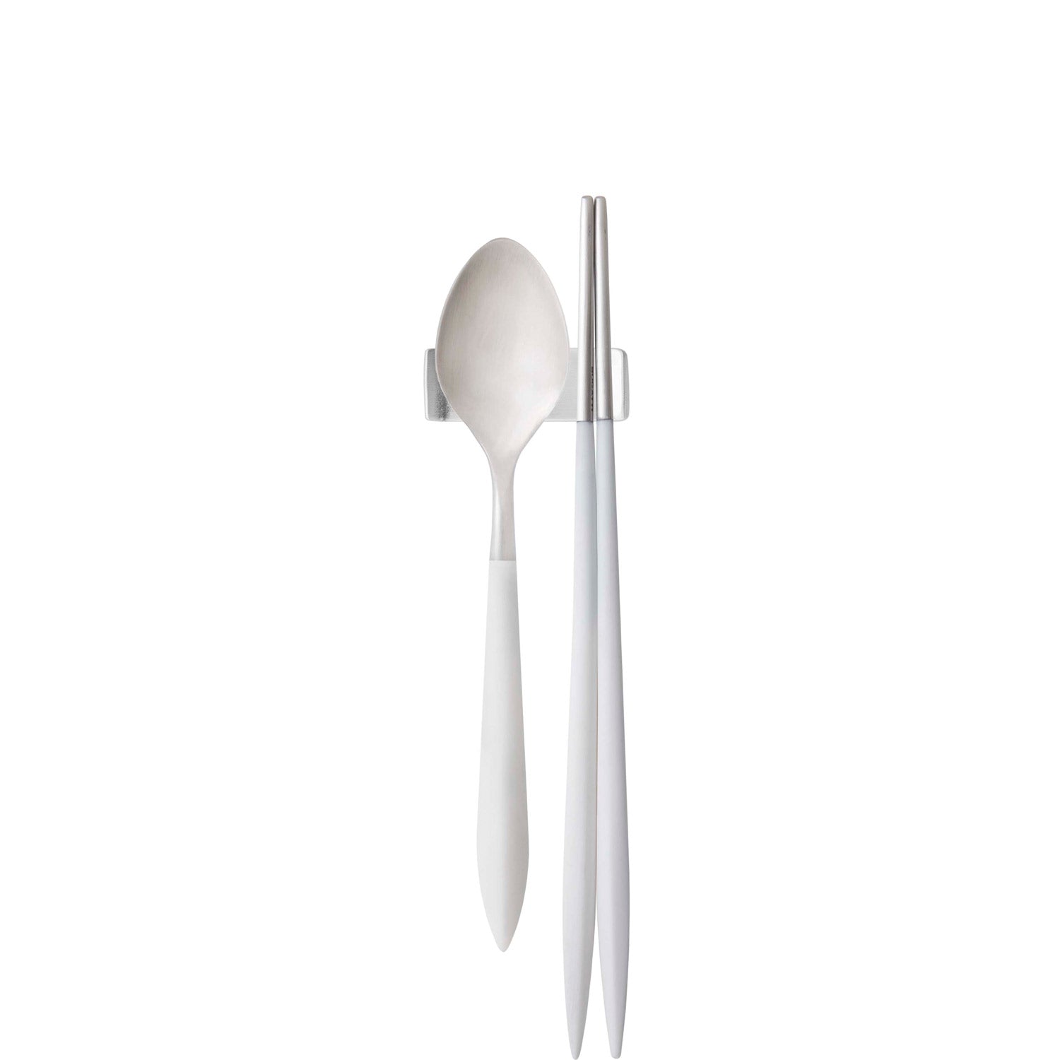 Ares Brushed Chopstick's Set for 1 Person, White — Casa Bugatti