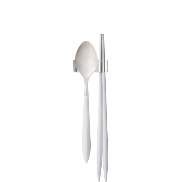Ares Brushed Chopstick's Set for 1 Person, White — Casa Bugatti