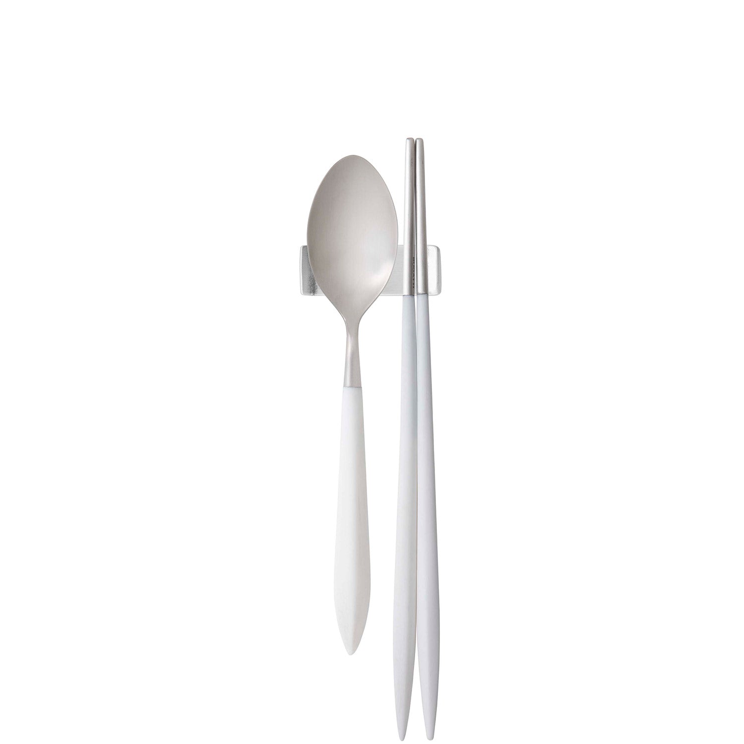 Ares Brushed Chopstick's Set for 2 Persons, White — Casa Bugatti