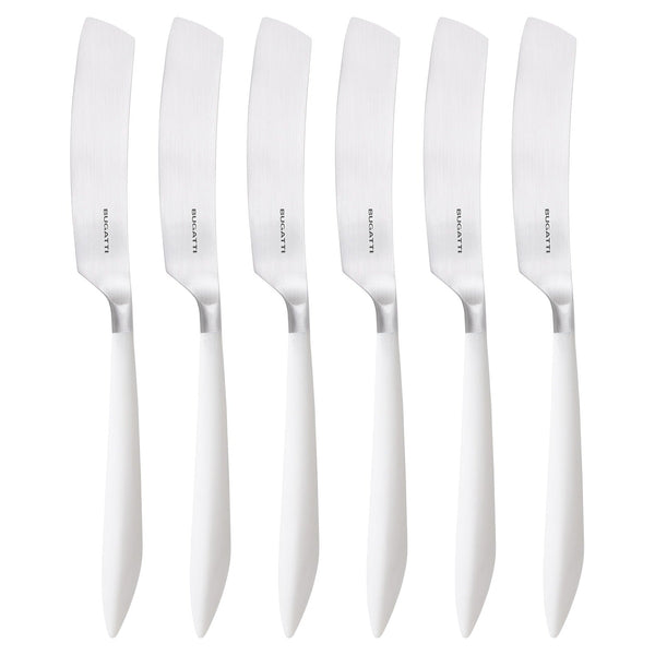 Ares Brushed Butter Knife Set - White-Casa Bugatti USA