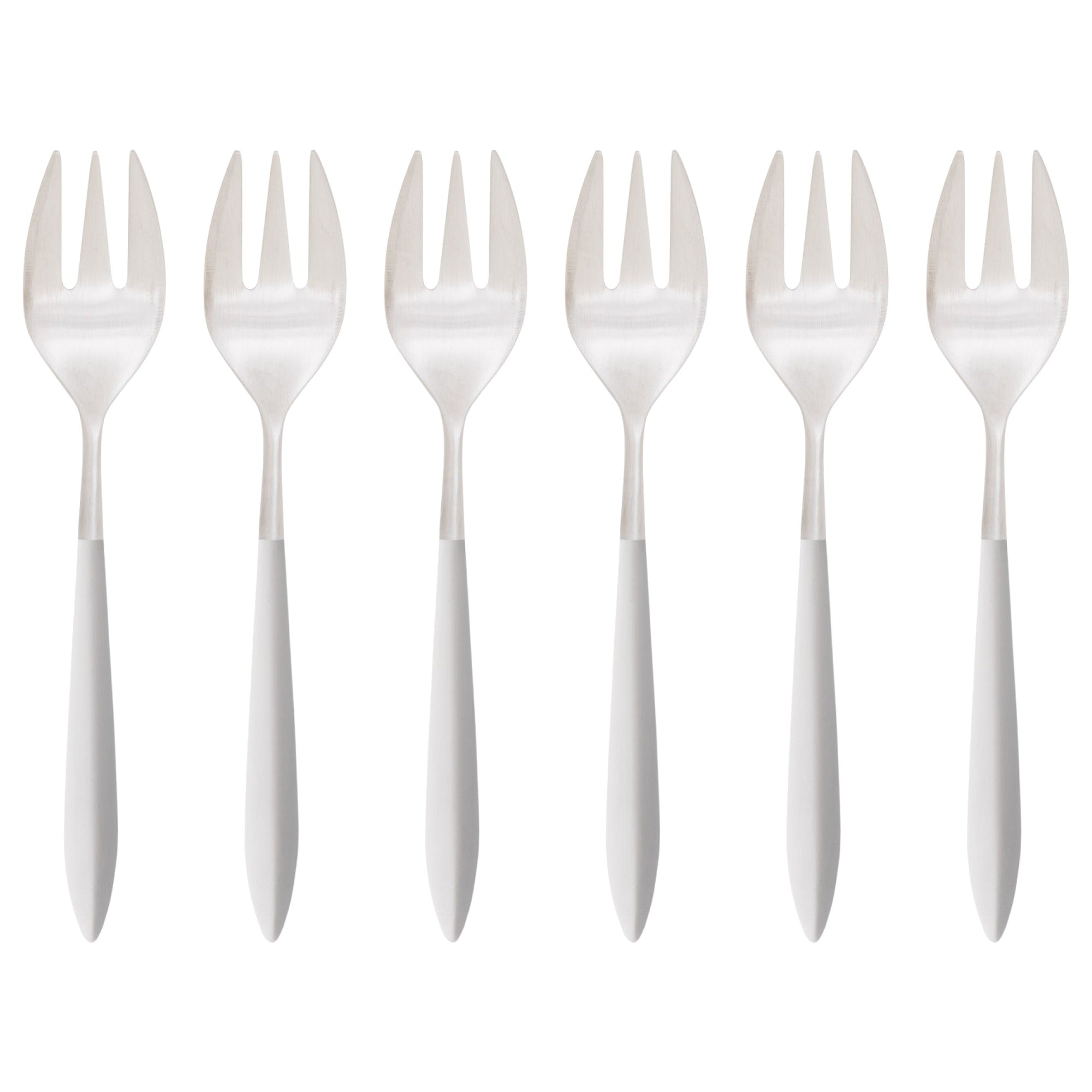 Ares Brushed Oyster Fork Set, Ivory — Casa Bugatti