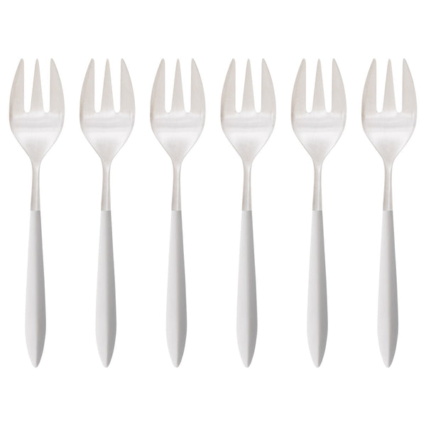 Ares Brushed Oyster Fork Set, Ivory — Casa Bugatti