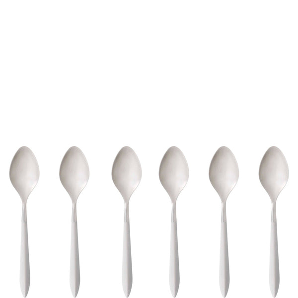 Ares Brushed Coffee Spoon Set - Ivory-Casa Bugatti USA