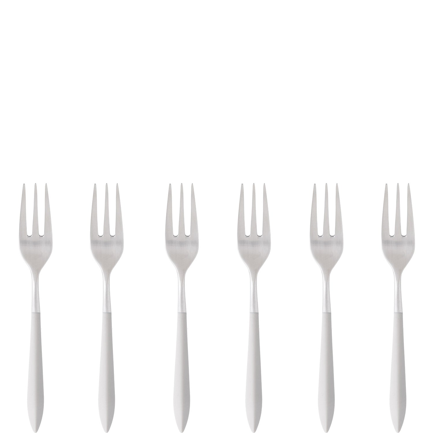 Ares Brushed Cocktail / Cake Fork Set - Ivory-Casa Bugatti USA