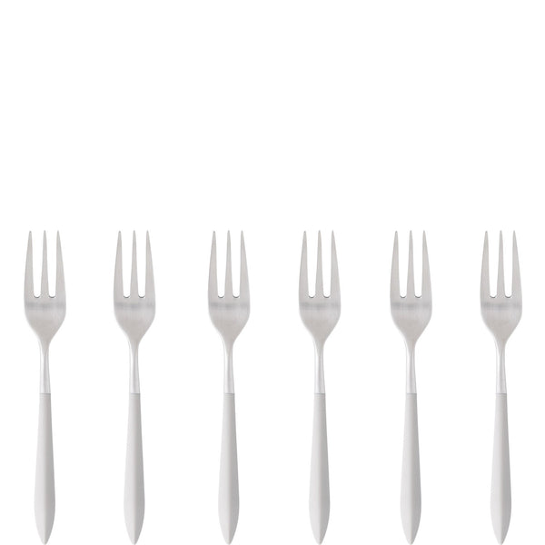 Ares Brushed Cocktail / Cake Fork Set - Ivory-Casa Bugatti USA