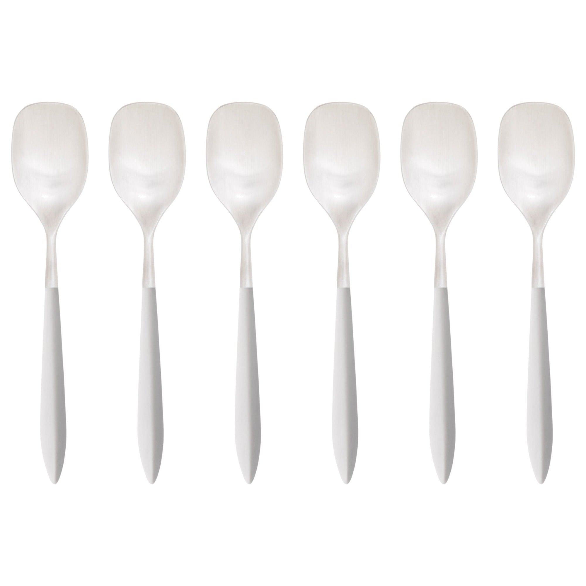 Ares Brushed Ice Cream Spoon Set - Ivory-Casa Bugatti USA