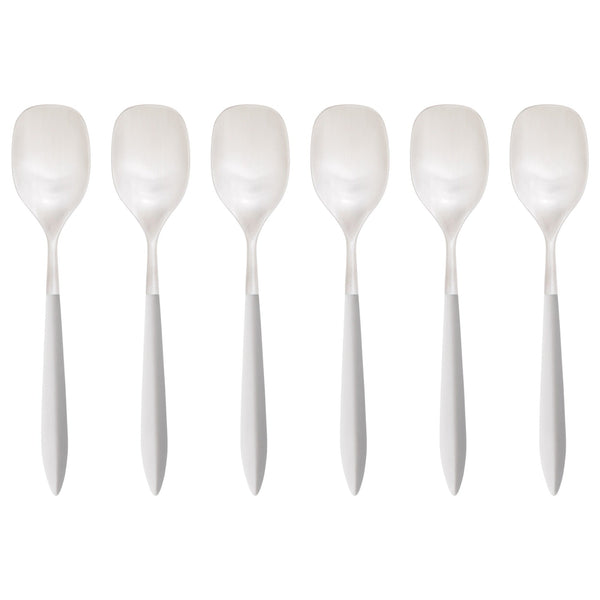Ares Brushed Ice Cream Spoon Set - Ivory-Casa Bugatti USA