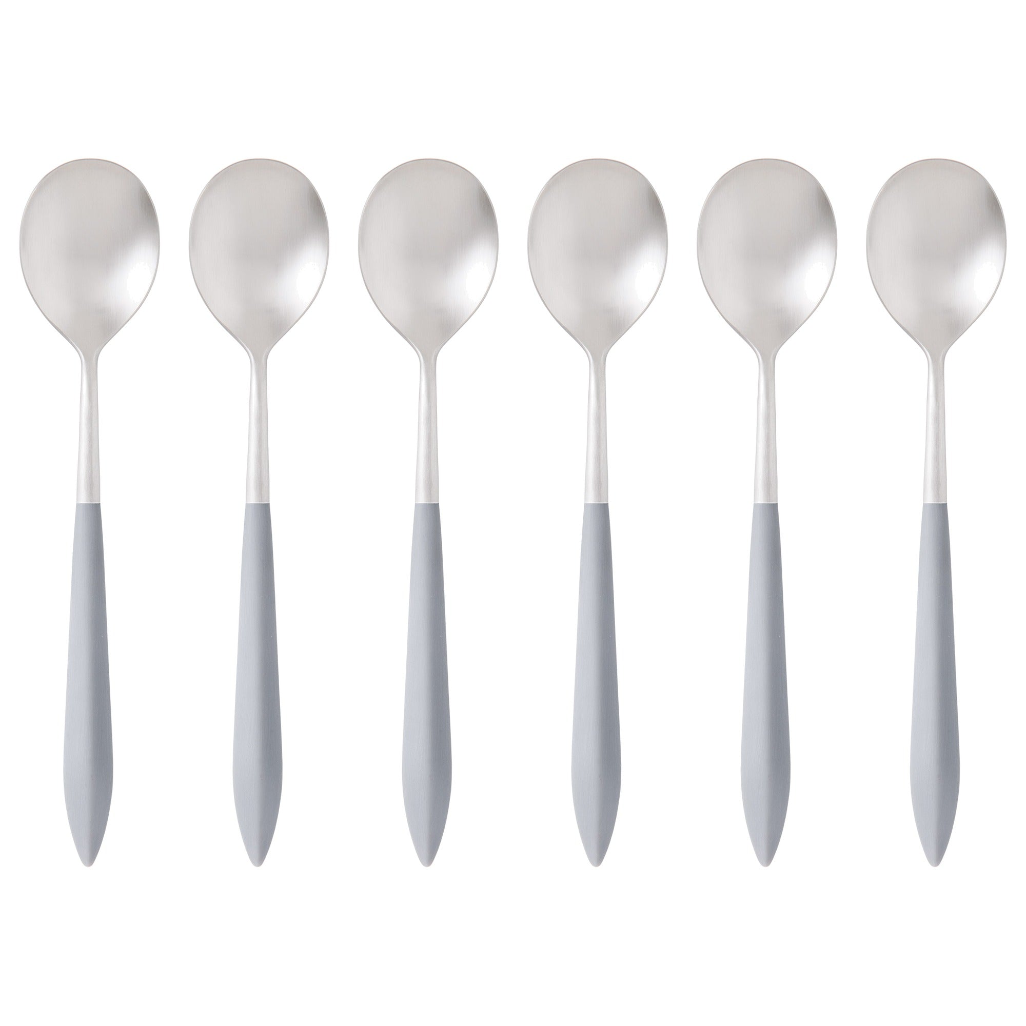 Ares Brushed Asian Rice Spoon Set, Gray — Casa Bugatti