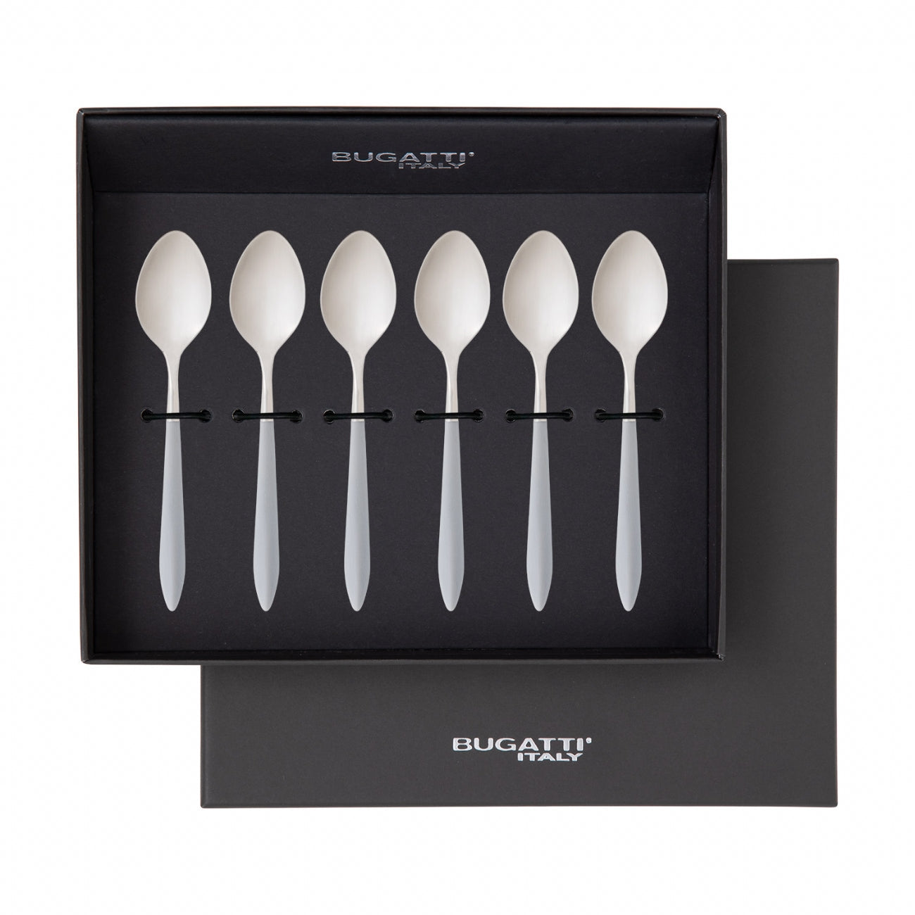 Ares Brushed Moka Spoon Set - Gray-Casa Bugatti USA