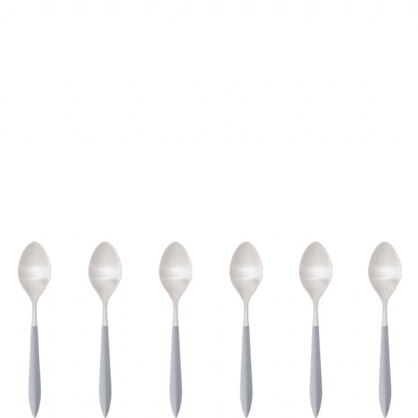 Ares Brushed Moka Spoon Set - Gray-Casa Bugatti USA