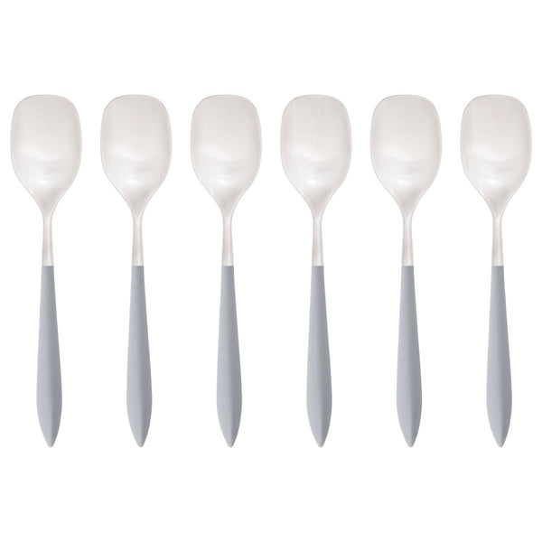 Ares Brushed Ice Cream Spoon Set, Gray — Casa Bugatti