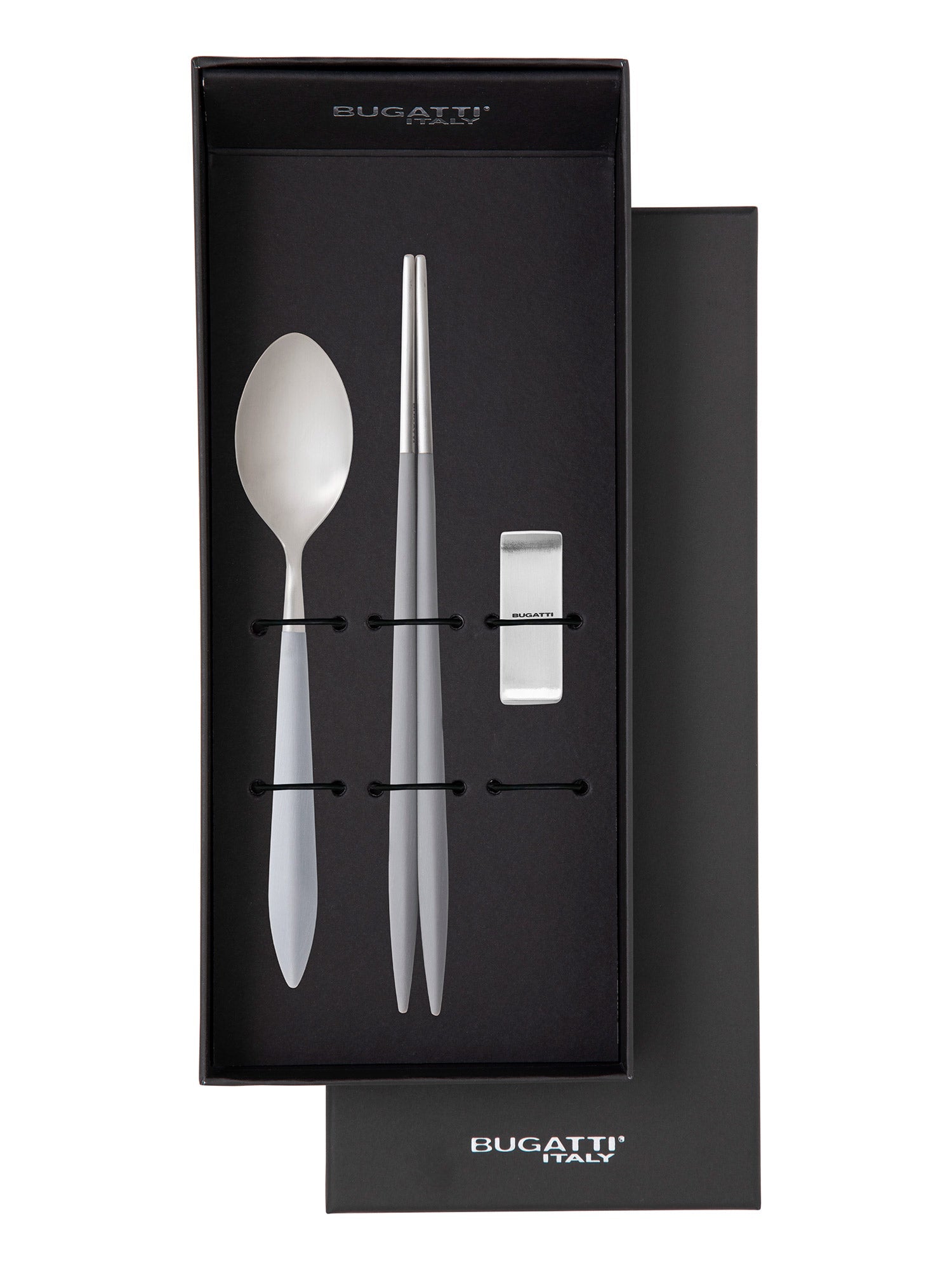 Ares Brushed Chopstick's Set for 1 Person, Gray — Casa Bugatti