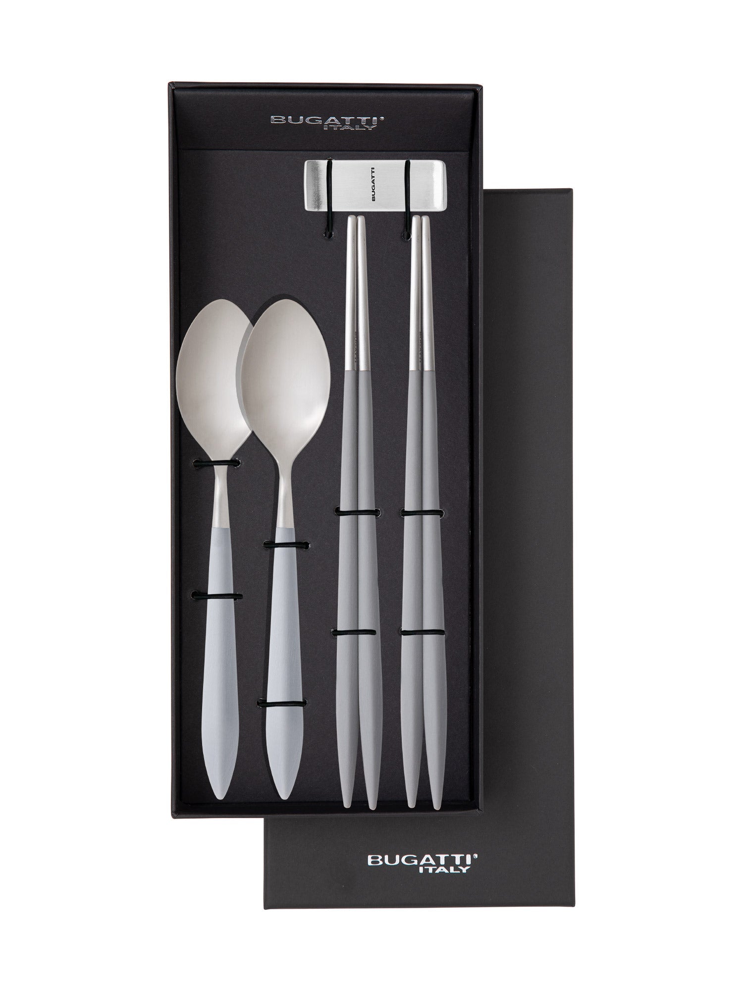 Ares Brushed Chopstick's Set for 2 Persons, Gray — Casa Bugatti