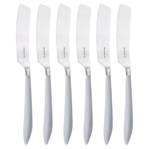 Ares Brushed Butter Knife Set, Gray — Casa Bugatti