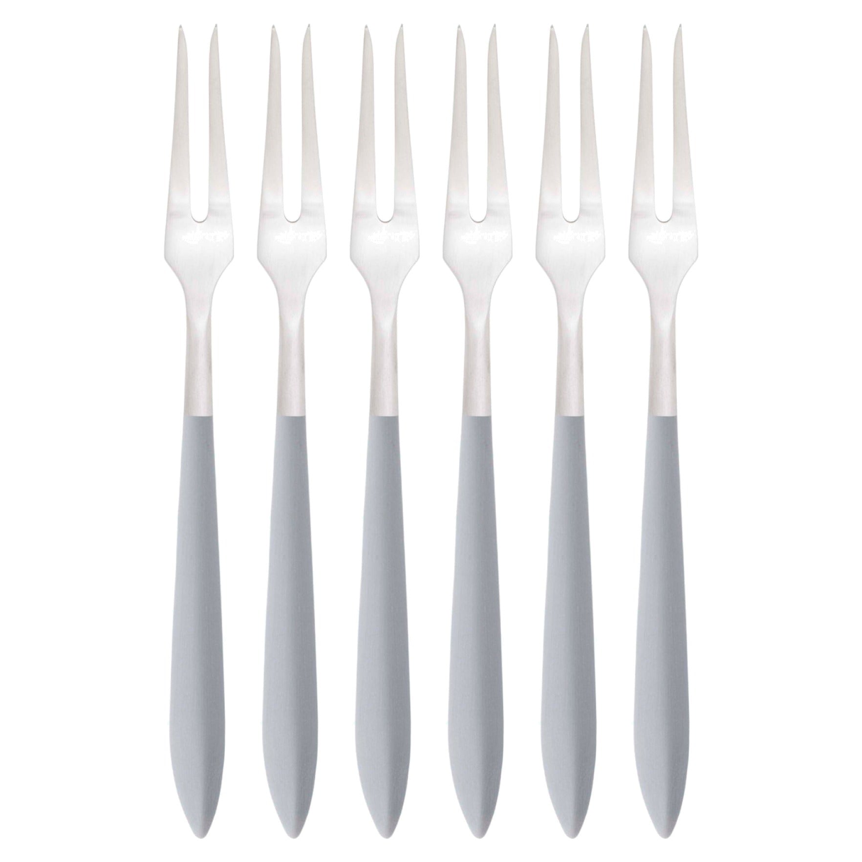 Ares Brushed Escargot Fork Set, Gray — Casa Bugatti