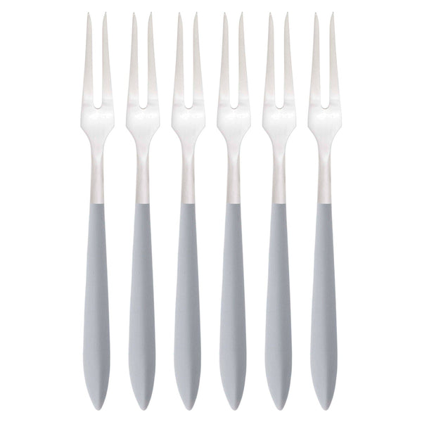Ares Brushed Escargot Fork Set, Gray — Casa Bugatti