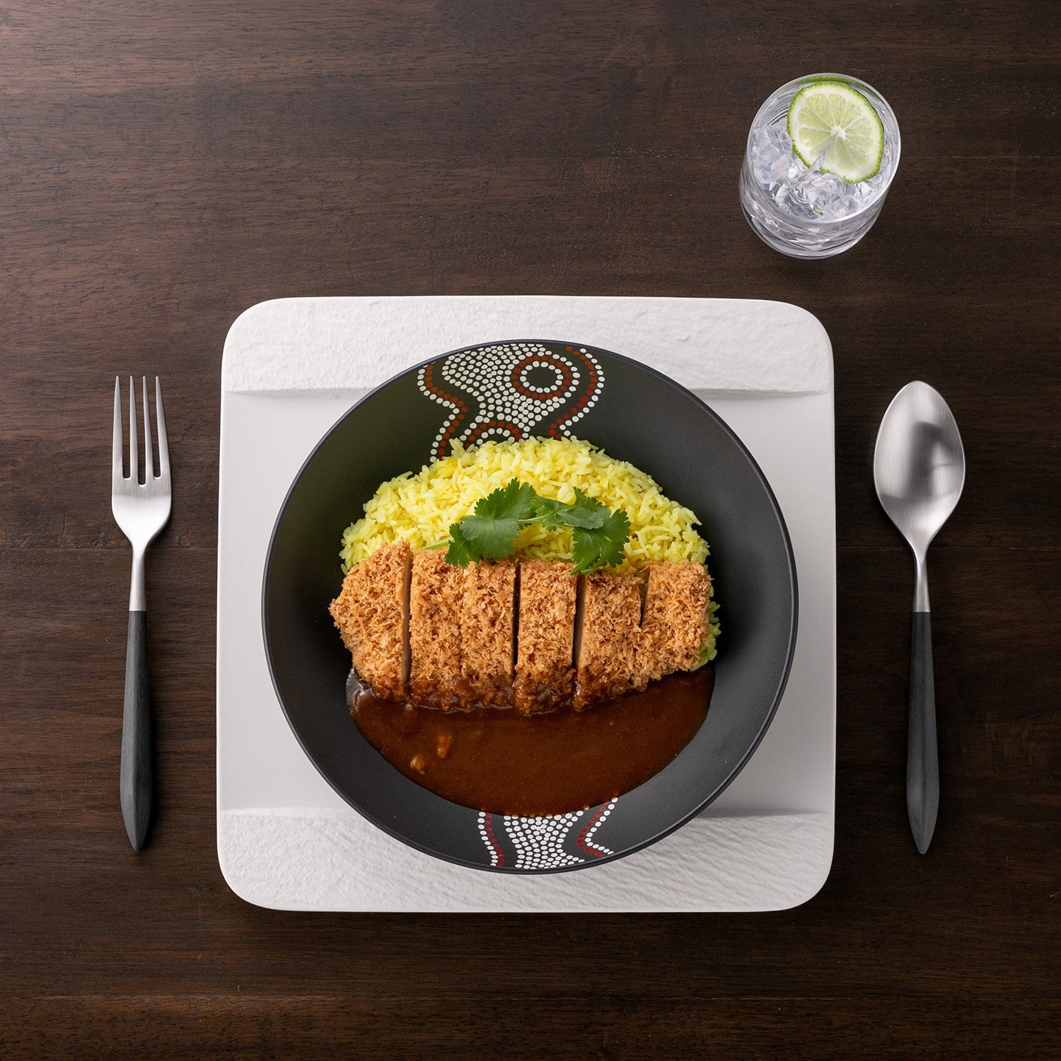 Ares  brushed  5 Piece Place setting - Black-Casa Bugatti USA