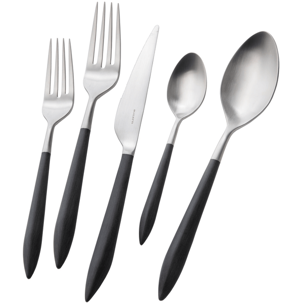 Ares  brushed  5 Piece Place setting - Black-Casa Bugatti USA